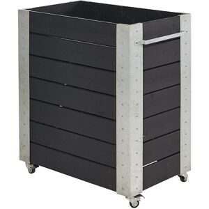 kaiserkraft Pflanzkasten mit Rollen, HxBxT 950 x 870 x 500 mm, schwarz