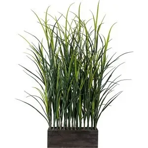 kaiserkraft Kunststoffgras-Raumteiler, im Holzkasten, BxT 300 x 100 mm, Höhe ca. 900 mm