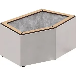 Pflanzbehälter KAIRO, HxBxT 472 x 1067 x 667 mm, seidengrau RAL 7044 PROCITY