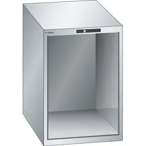 Schubladenschrank-Leergehäuse, Außen-BxT 564 x 725 mm, Höhe 800 mm, lichtgrau LISTA