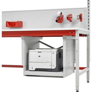 kaiserkraft Auszugslade, zur Untertischmontage, für Drucker, Innen-HxBxT 450 - 600 x 534 x 600 mm