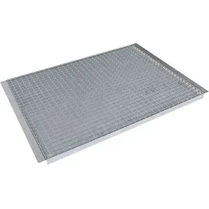 Palettenregal-Boden, Gitterrostboden-Ebene, für Trägerlänge (2 Stück x 890 mm) 1825 mm, Regaltiefe 900 mm eurokraft pro