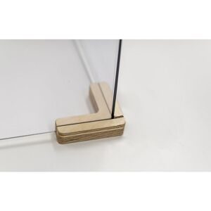 Fußverbinder für Trennscheiben, L-Form, 2-Wege, LxBxH 120 x 120 x 30 mm SMIT VISUAL