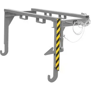 Stapler-Traverse zu Kipp- und Stapelbehälter, nicht kranbar, Traglast 2000 kg, für Behältergröße 1,5 m³ eurokraft pro