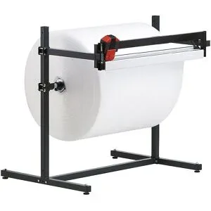 kaiserkraft Abrollständer für Folie, Papier, Wellpappe, für Rollenbreite 1600 mm, feststehend, H 1165 mm, ab 10 Stk