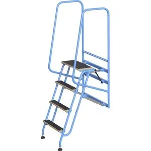 Leitermodul mit Geländer, für Etagenwagen CustomLine, LxBxH 522 x 724 x 1670 mm eurokraft pro