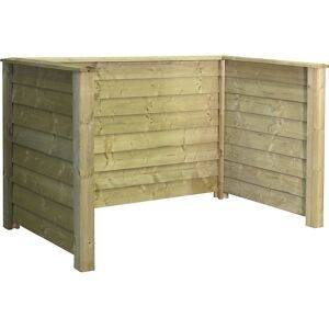 kaiserkraft Mülltonnenverkleidung Klink Profil, Holz, LxBxH 1940 x 970 x 1080 mm, natur