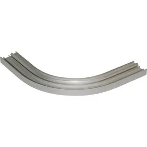 Hängebahn Kurven-Segment, Profilöffnung vertikal innen, Kurveninnenradius 400 mm, 45° QuickMOVE