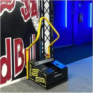 Trocken-Sohlenreinigungs-Maschine SOLAMAT 90, Länge 560 mm, Sondermodell, schwarz/gelb, CH Heute