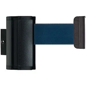 kaiserkraft Gurtbandkassette Wall Mount, Bandauszug max. 2300 mm, Gurtfarbe Navy
