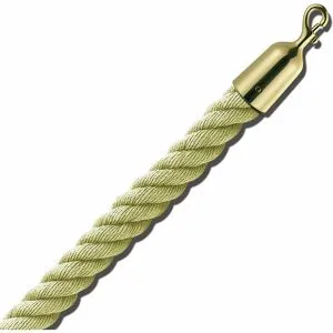 kaiserkraft Absperrkordel 1,5 m, Endstücke Messing, Kordel beige