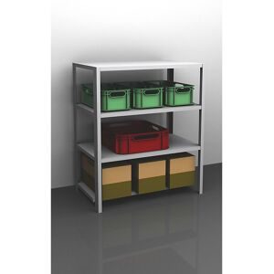 Schraubregal, Bauart leicht, doppelseitig, HxBxT 1500 x 1300 x 800 mm, verzinkt, Grundregal eurokraft pro