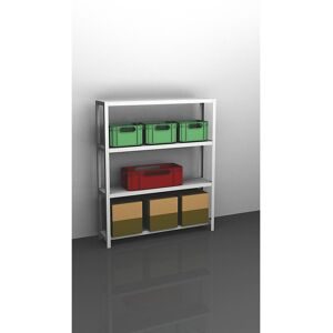 Schraubregal, Bauart leicht, doppelseitig, HxBxT 1500 x 1300 x 300 mm, grau, Grundregal eurokraft pro