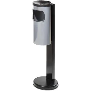kaiserkraft Stand-Kombiascher, HxØ 820 x 180 mm, neusilber