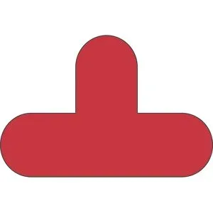kaiserkraft PVC-Bodenmarkierungen, T-Form, VE 10 Stk, rot