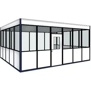 kaiserkraft Hallenbüro, 4-seitig, zur freien Aufstellung, Außenbreite 2100 mm, Außenlänge 5100 mm