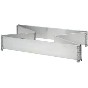 Aufsatzrahmen aus Aluminium, mit 6 Scharnieren, für Paletten 1200 x 1000 mm, VE 2 Stk, ab 5 VE ratioform