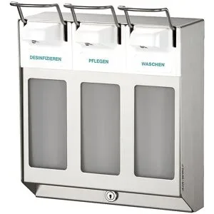Reihenspender, mit 3 Spendern à 1000 ml, Edelstahl AIR-WOLF