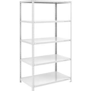 Schraubregal, Bauart leicht, doppelseitig, HxBxT 2000 x 1000 x 800 mm, grau, Grundregal eurokraft pro
