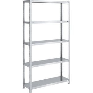 Schraubregal, Bauart leicht, doppelseitig, HxBxT 2000 x 1000 x 400 mm, verzinkt, Grundregal eurokraft pro