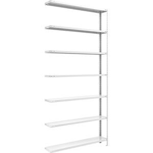Schraubregal, Bauart leicht, doppelseitig, HxBxT 3000 x 1300 x 300 mm, grau, Anbauregal eurokraft pro