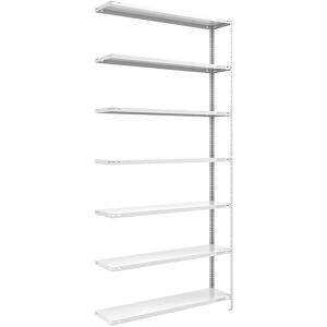 Schraubregal, Bauart leicht, doppelseitig, HxBxT 3000 x 1300 x 400 mm, grau, Anbauregal eurokraft pro