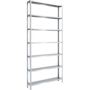 Schraubregal, Bauart leicht, doppelseitig, HxBxT 3000 x 1300 x 300 mm, verzinkt, Grundregal eurokraft pro