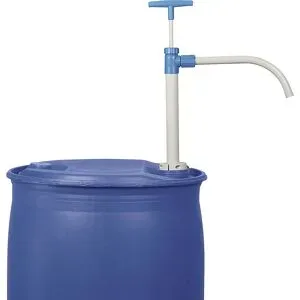 kaiserkraft PP Fass-Handpumpe, mit Auslaufbogen, Eintauchtiefe 500 mm, 200 ml/Hub