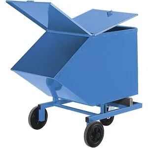 Doppel-Klappdeckel, lichtblau RAL 5012, für Behältergröße 600 Liter eurokraft pro
