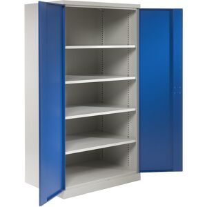 Flügeltürschrank XXL, Breite 1000 mm, Tür enzianblau eurokraft pro