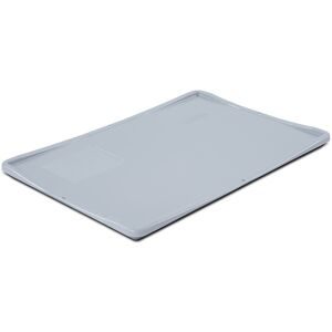 kaiserkraft Auflagedeckel für Euronorm-Behälter, LxB 600 x 400 mm, grau