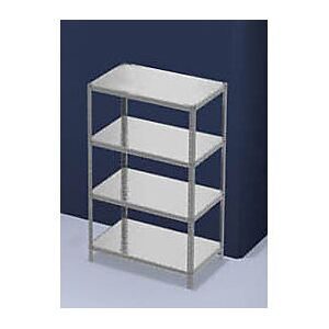 Schraubregal, Bauart leicht, doppelseitig, HxBxT 1500 x 1000 x 600 mm, verzinkt, Grundregal eurokraft pro