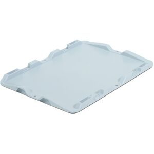 kaiserkraft Auflagedeckel, Polypropylen, grau, für LxB 400 x 300 mm, VE 5 Stk