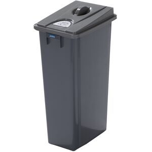 Robuster Wertstoffsammler mit Deckel, Volumen 80 l, flacher Deckel, mit Griffdeckel Probbax