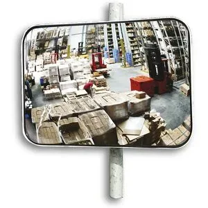 Universal-Spiegel für innen und außen, rechteckig, BxH 800 x 600 mm eurokraft pro