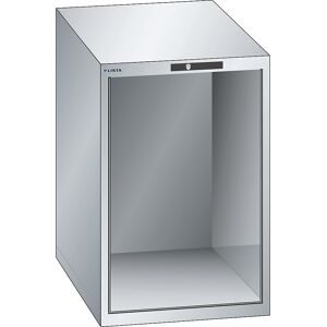Schubladenschrank-Leergehäuse, Außen-BxT 564 x 725 mm, Höhe 850 mm, lichtgrau LISTA