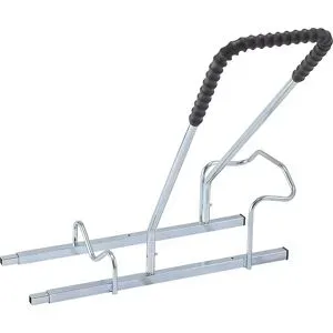 Mottez Fahrradständer für 2 Fahrräder, Verlängerungsmodul, verzinkter Stahl, Bügel mit Gummi, B 760 x T 670 x H 740 mm
