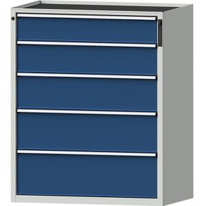Schubladenschrank, NFC-Schloss, 5 Schubladen, HxBxT 1280 x 1060 x 675 mm, blau ANKE