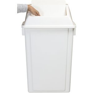 Schwingdeckeleimer, Volumen 60 l, weiß, mit Wandhalterung Probbax