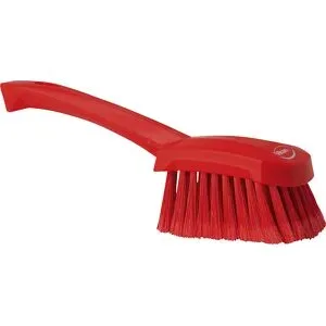 Handbürste kurzer Stiel, weich, gesplisst, VE 10 Stk, rot Vikan