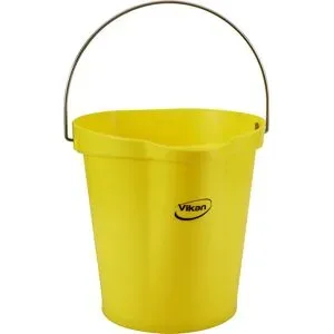 Eimer, lebensmittelecht, Volumen 12 l, VE 6 Stk, gelb Vikan