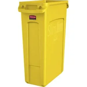 Abfalleimer SLIM JIM®, Volumen 87 l, mit Lüftungskanälen, gelb Rubbermaid