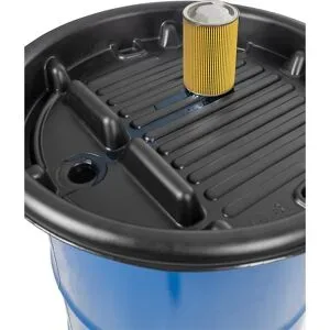 kaiserkraft PE-Fass-Abtropftrichter, für 200-l-Stahlfässer, Volumen 20 l