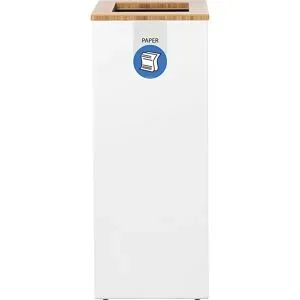 kaiserkraft Wertstoffsammler Lune Paxa, 34 l, weiß/blau