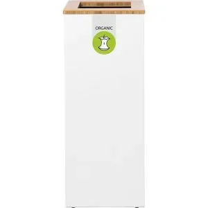 kaiserkraft Wertstoffsammler Lune Paxa, 65 l, weiß/grün