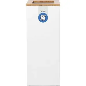 kaiserkraft Wertstoffsammler Lune Paxa, 65 l, weiß/blau