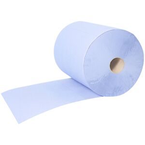kaiserkraft Papierwischtücher Multicel, Zellulose, 2-lagig, blau, VE 2 Rollen, 1000 Blatt/Rolle