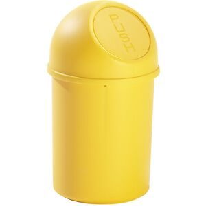 Push-Abfallbehälter, aus Polypropylen, gelb, Volumen 6 l, VE 6 Stk helit