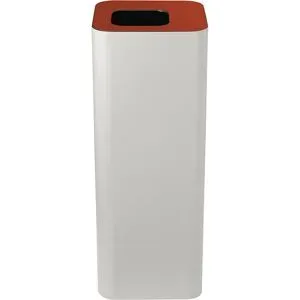 kaiserkraft Wertstoffsammler Pure, Volumen 60 l, weiß / rot