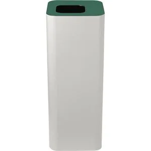 kaiserkraft Wertstoffsammler Pure, Volumen 60 l, weiß / grün